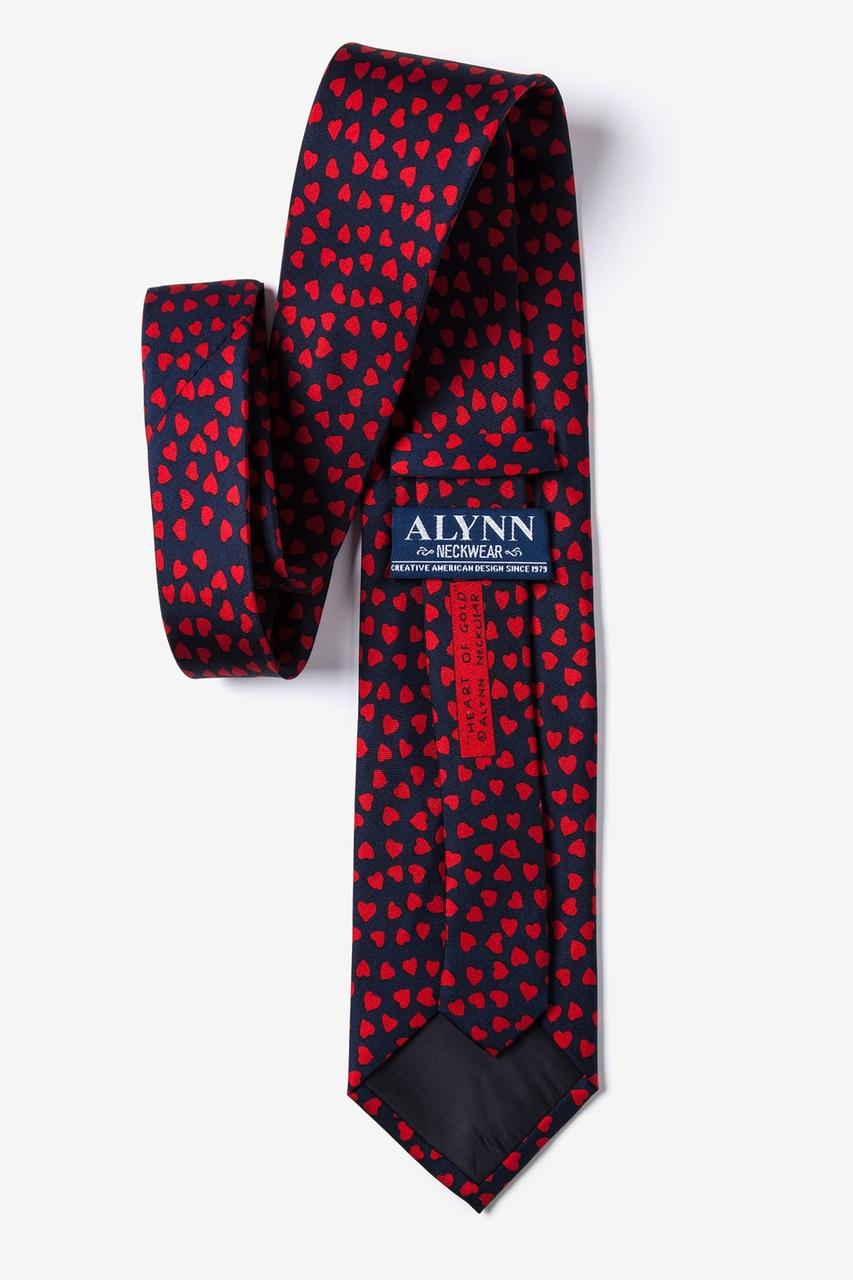 Alynn Heart Of Gold Black 100% Silk Tie