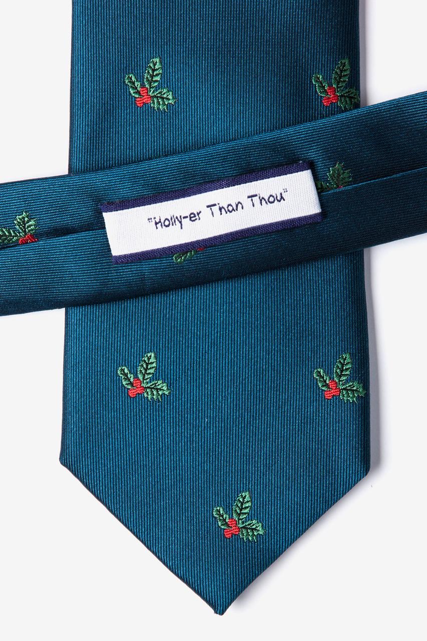 Alynn Holly-er Than Thou Navy Blue 100% Silk Tie