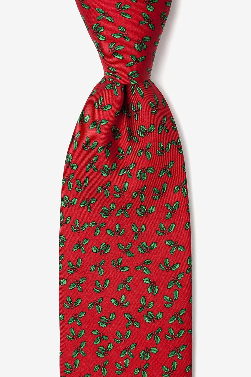 alynn Holly Mini red 100% silk Tie