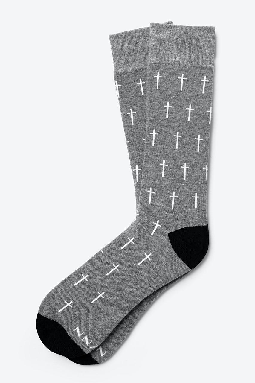 alynn Holy Cross heather gray Sock