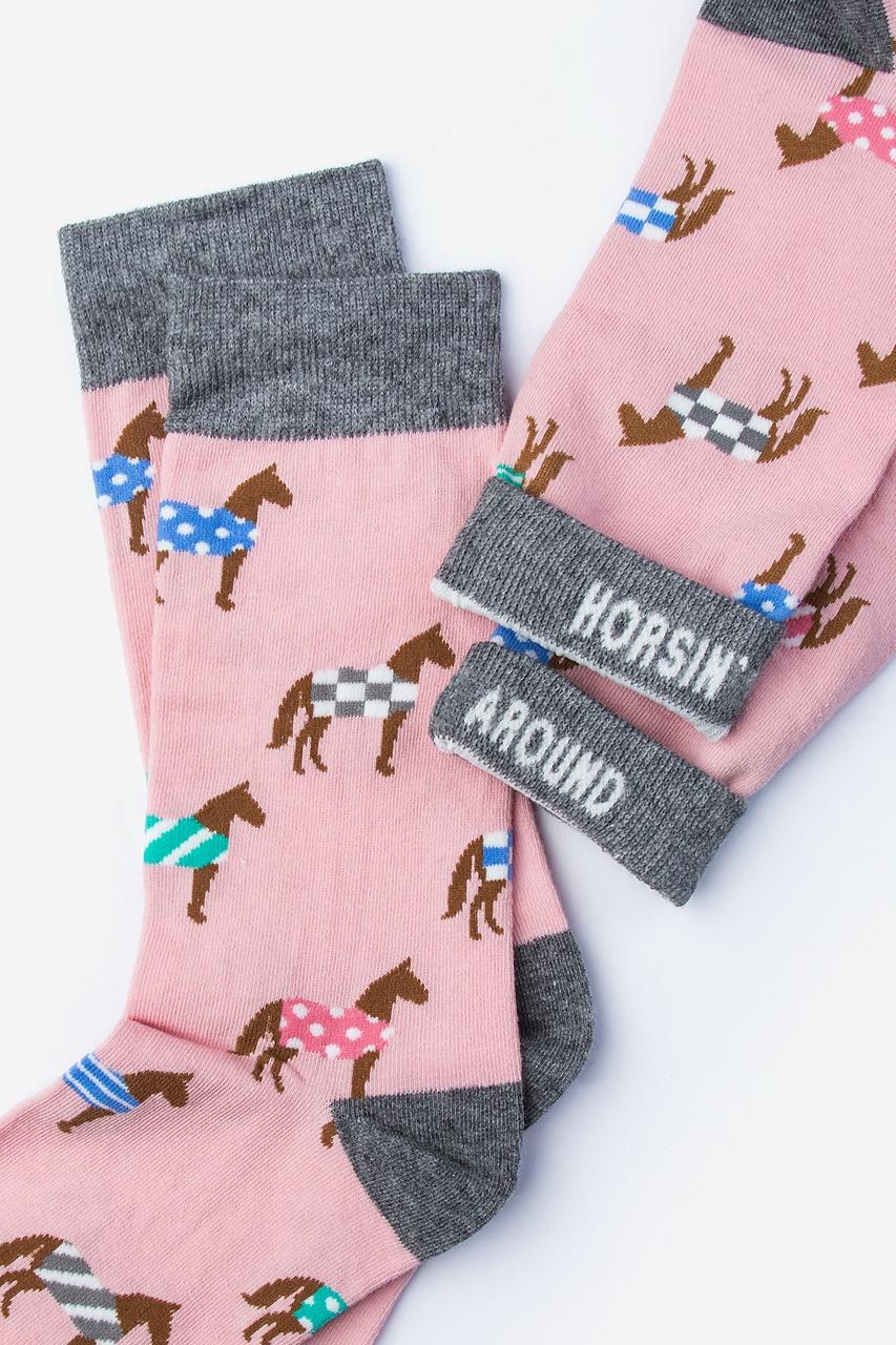Alynn Horsin' Around Pink Women's Sock