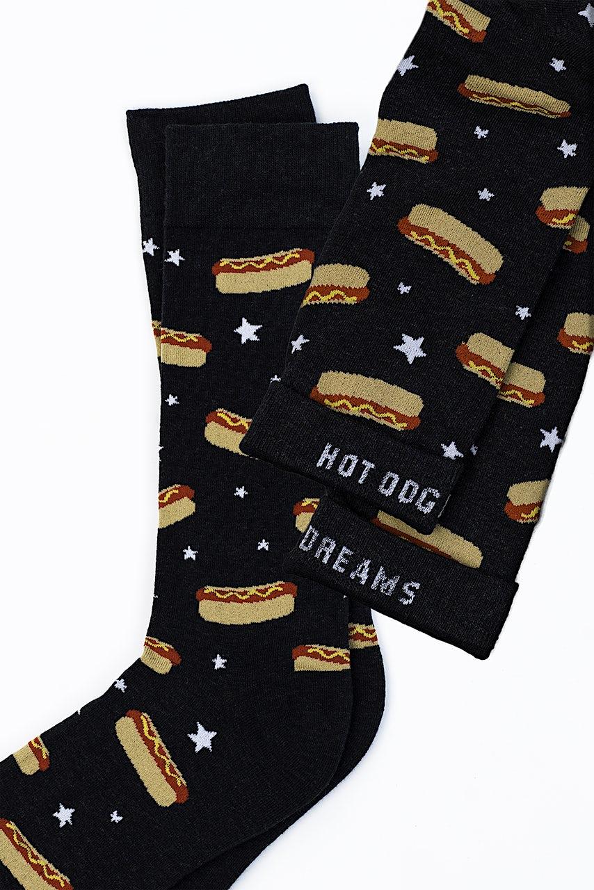 Alynn Hot Dog Dreams Black Sock