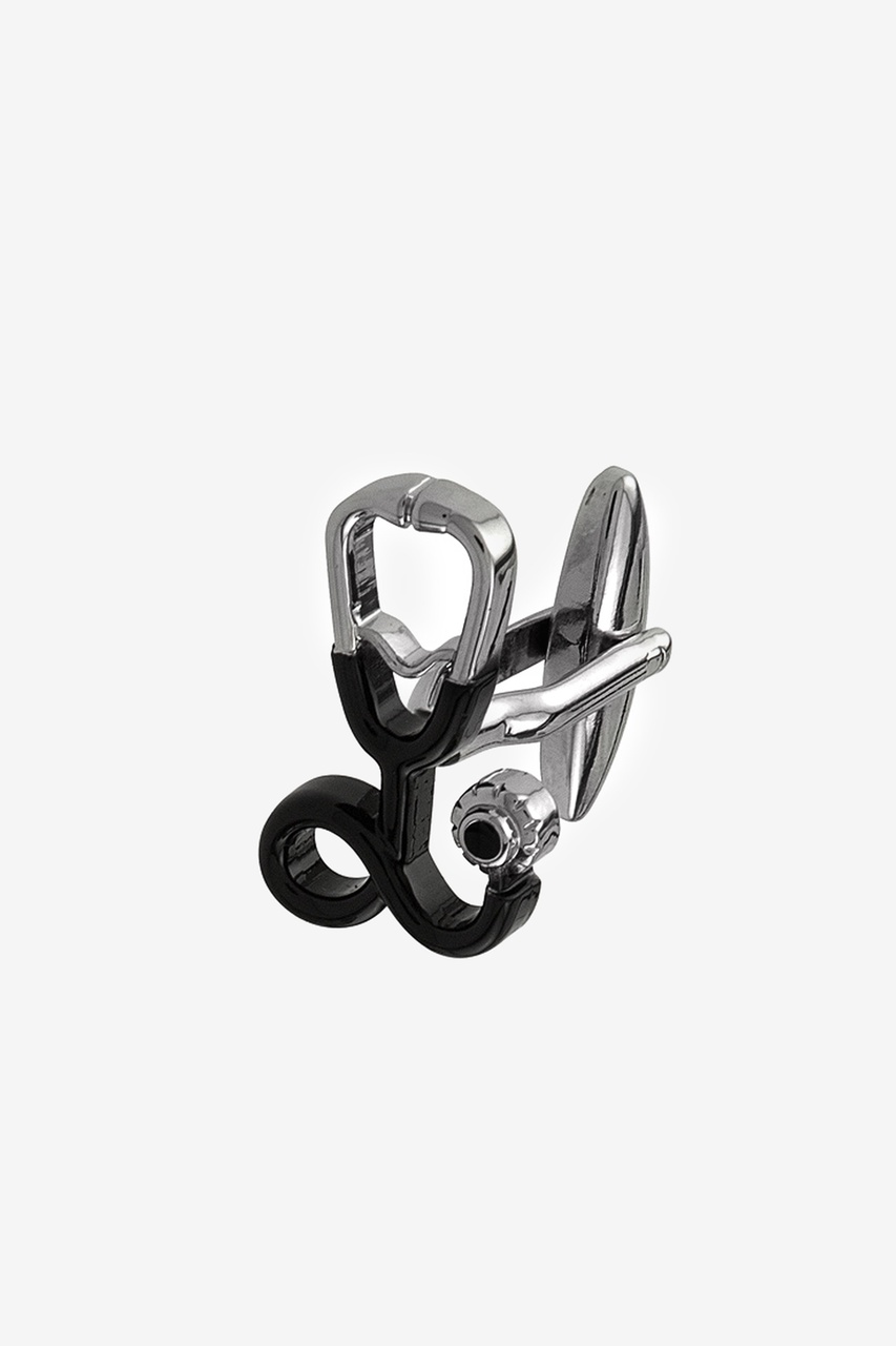 Alynn I'm Listening Black Cufflinks