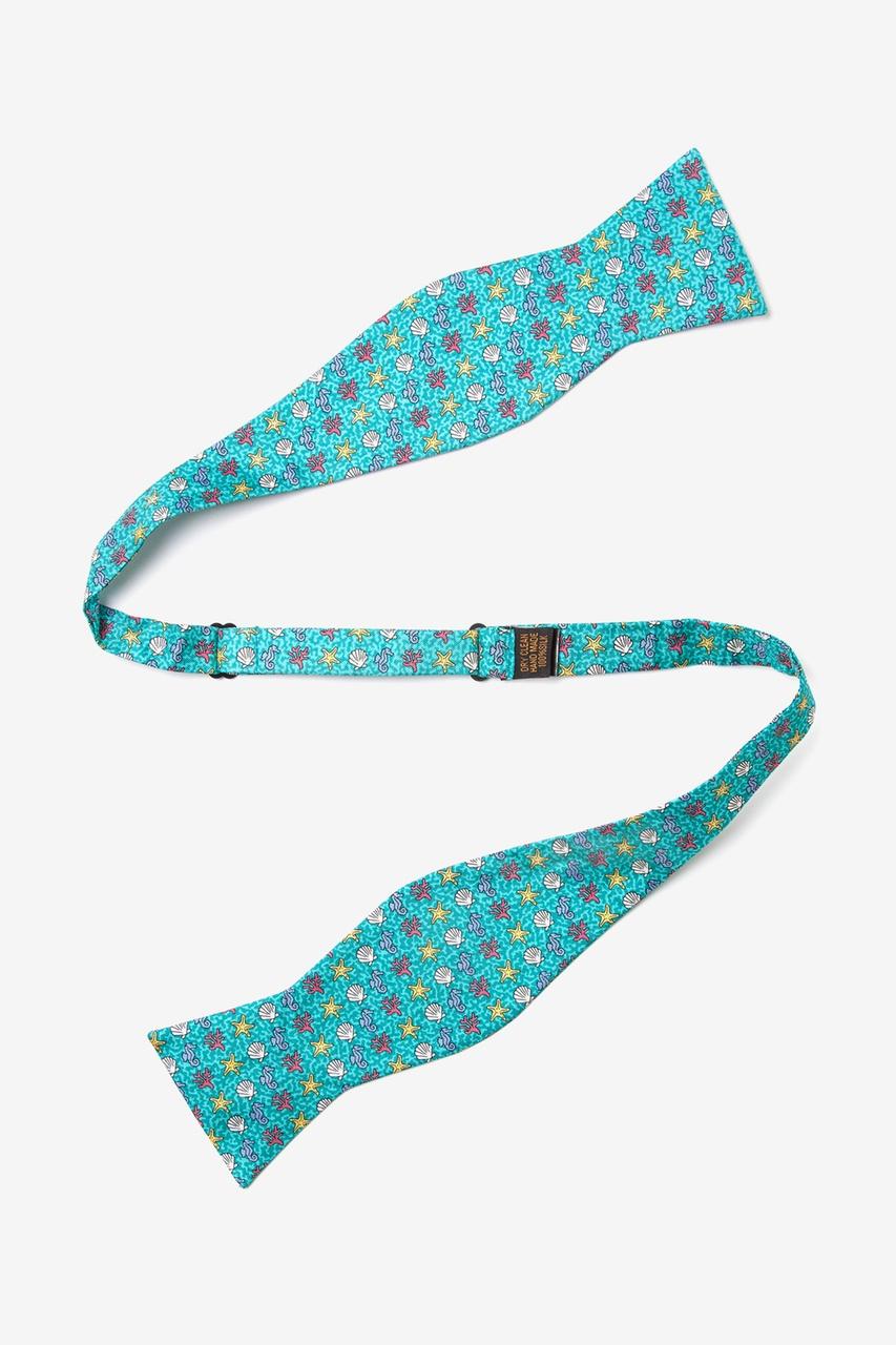 Alynn In Deep Water Aqua Self-Tie Bow Tie