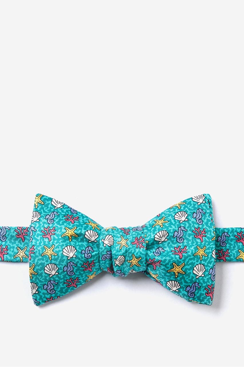 alynn In Deep Water aqua Self-Tie Bow Tie