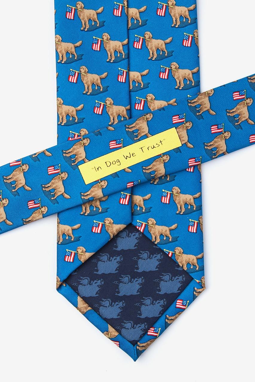 Alynn In Dog We Trust Blue 100% Silk Tie