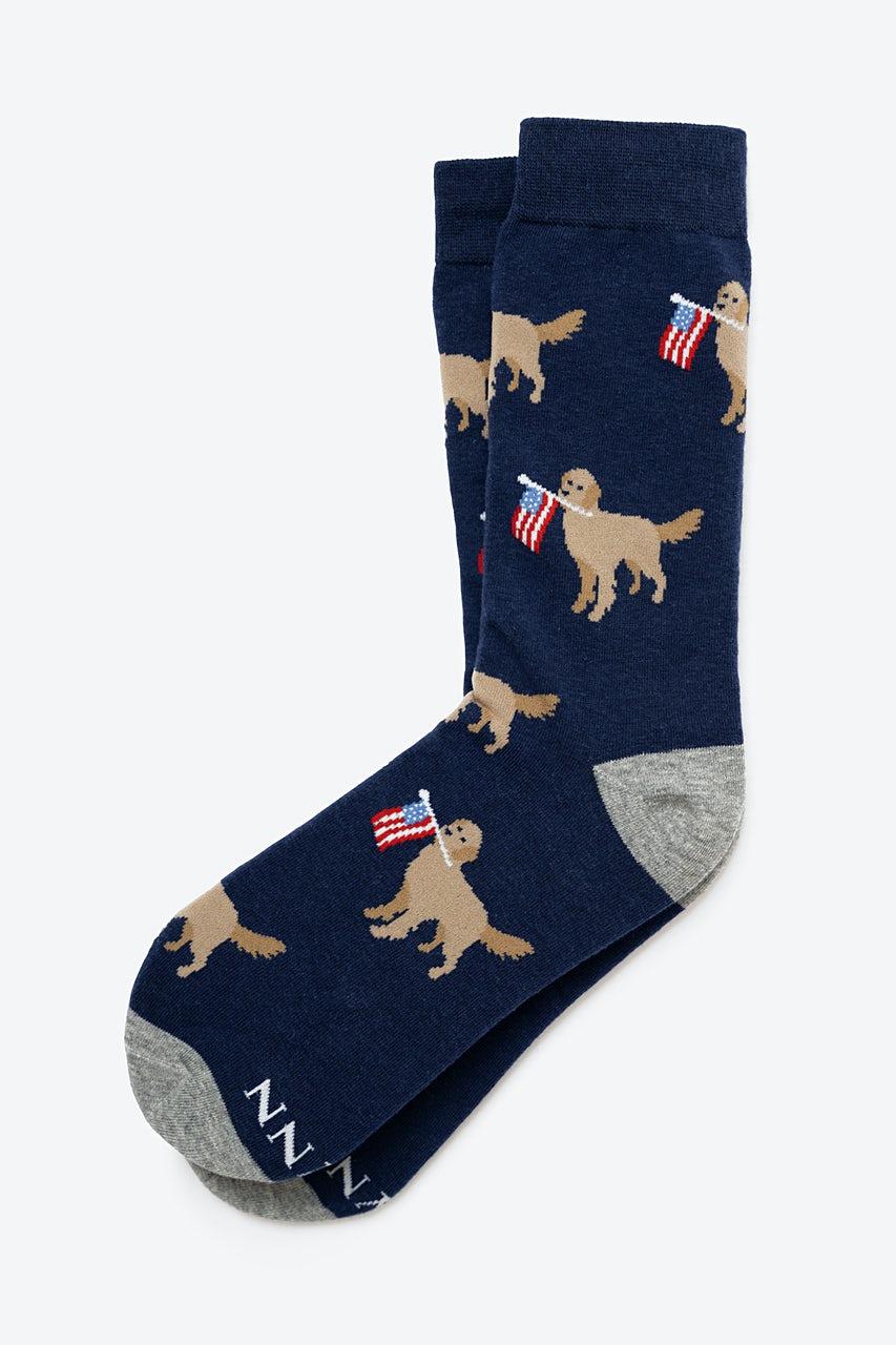 alynn In Dog We Trust Navy Blue Women's Sock
