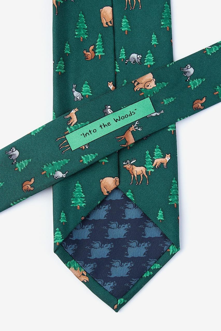 Alynn Into The Woods Green 100% Silk Tie