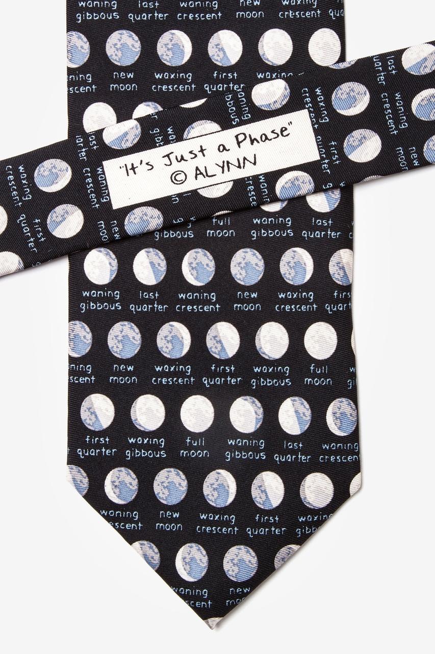 Alynn It's Just A Phase Black 100% Silk Tie