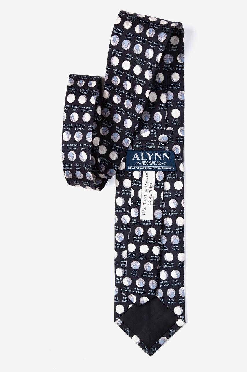 Alynn It's Just A Phase Black 100% Silk Tie