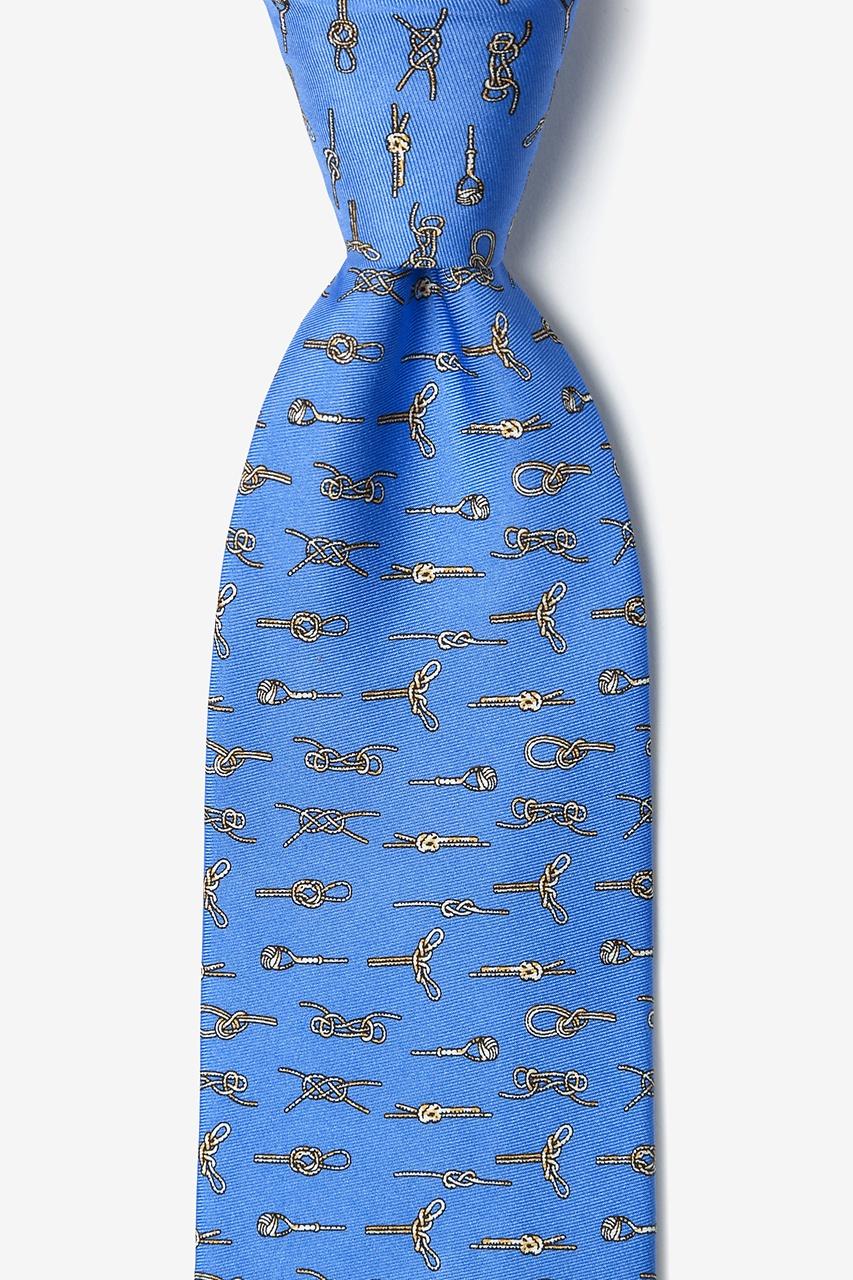 alynn Just Knots light blue 100% silk Tie