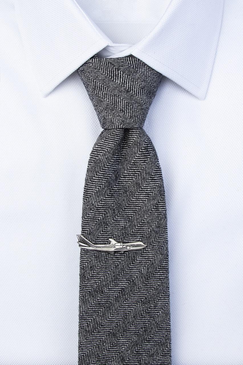 Alynn Just Plane Crazy Antiqued Silver Tie Bar