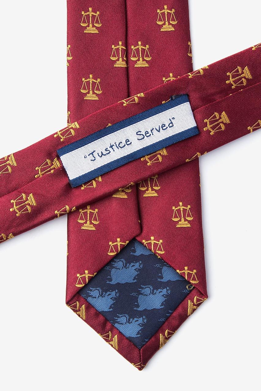 Alynn Justice Served Burgundy 100% Silk Skinny Tie
