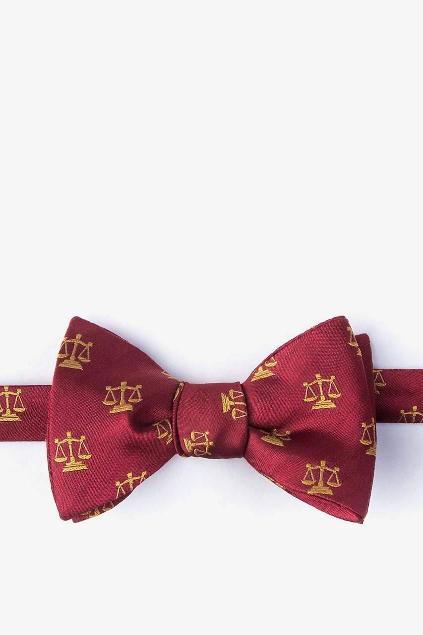 alynn Justice Served burgundy Self-Tie Bow Tie