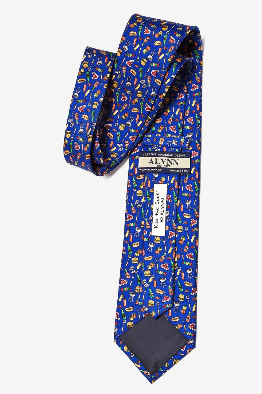 Alynn Kiss The Cook Blue 100% Silk Tie