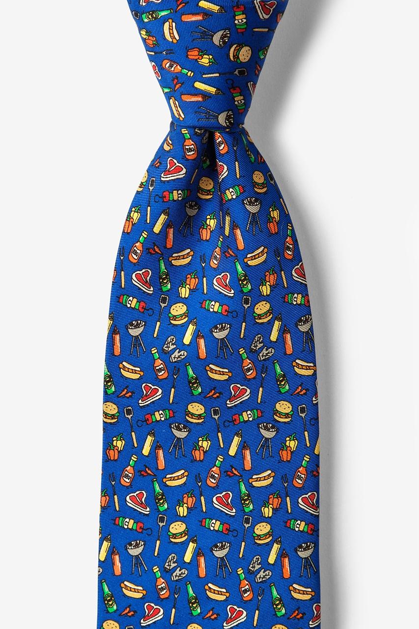 alynn Kiss the Cook blue 100% silk Tie