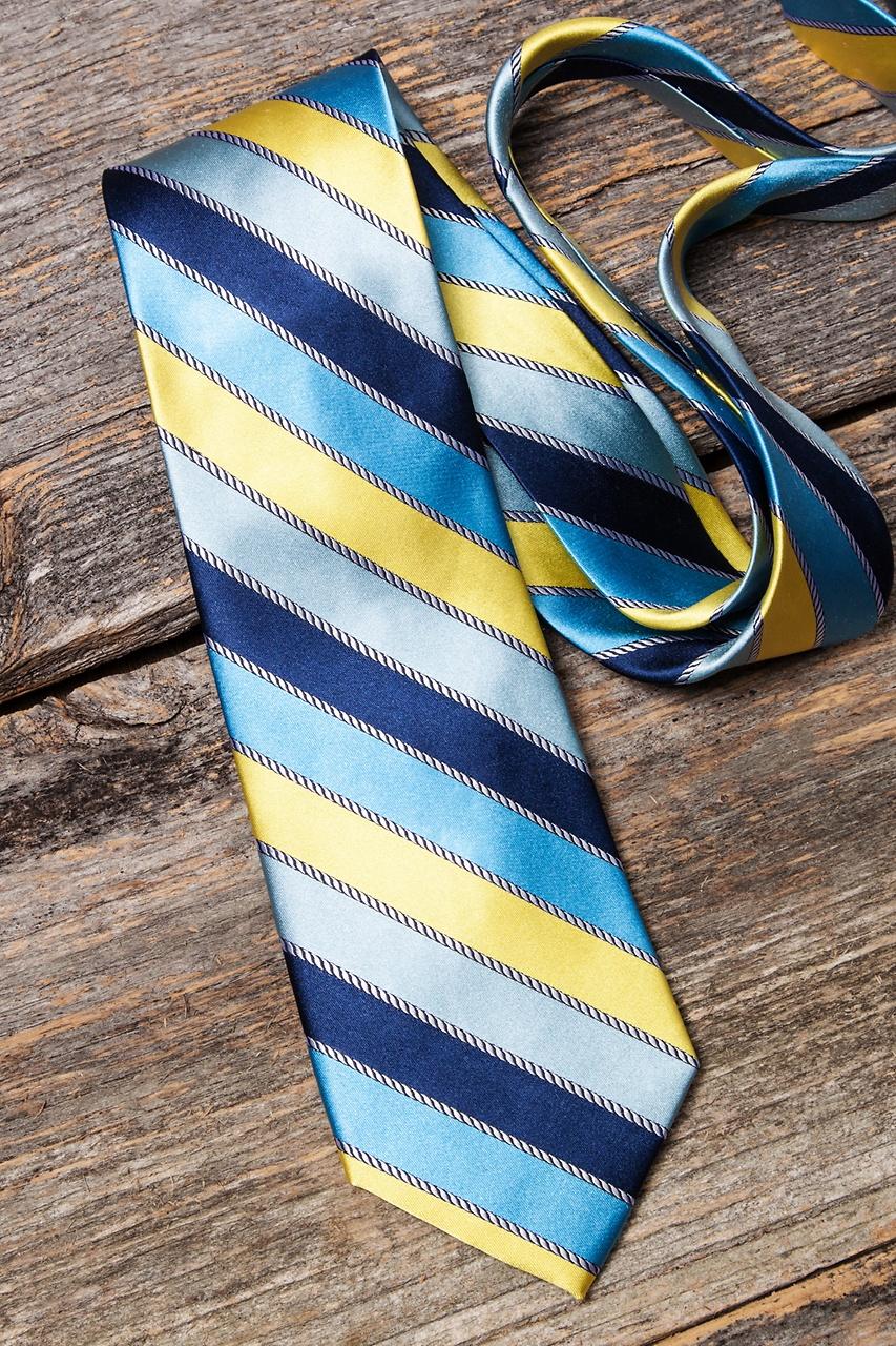 Alynn Know The Ropes Yellow 100% Silk Skinny Tie
