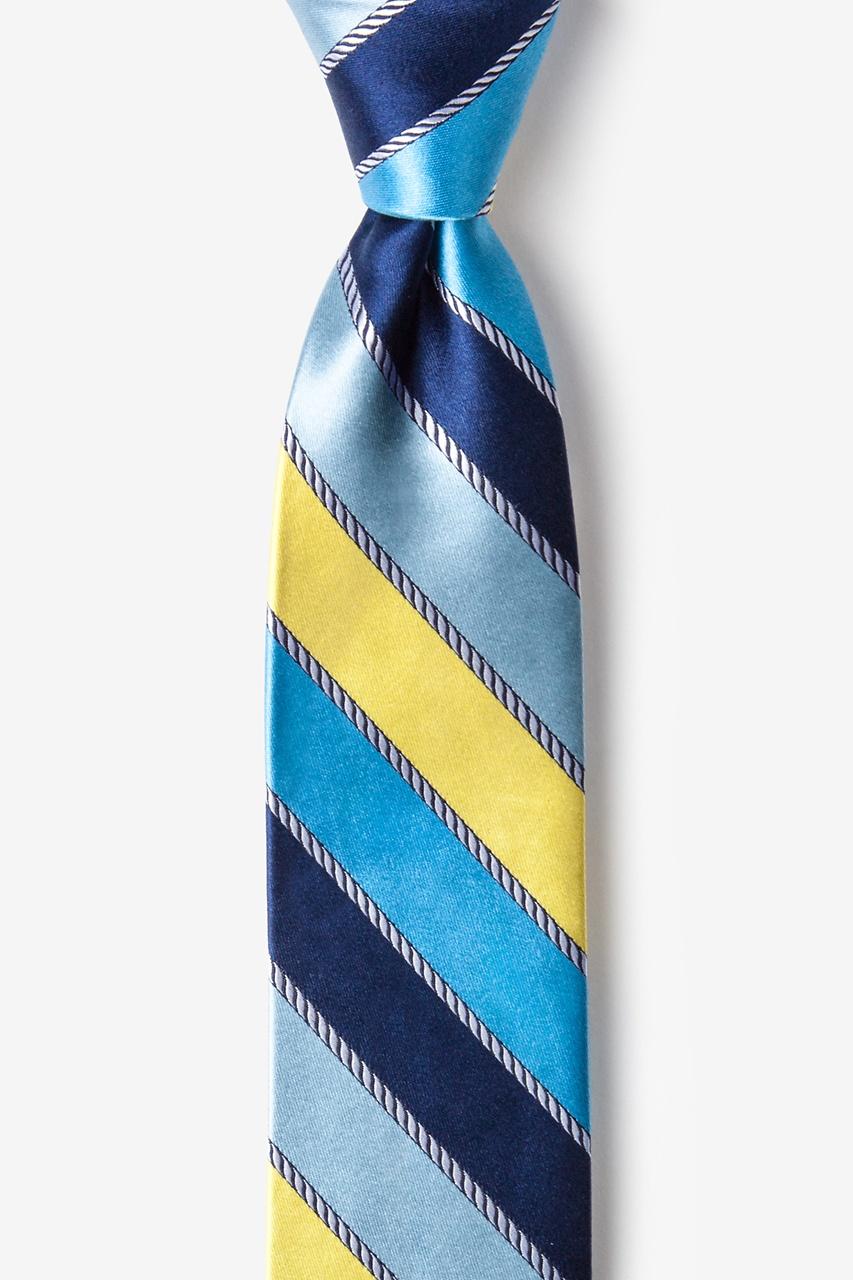 alynn Know the Ropes yellow 100% silk Skinny Tie
