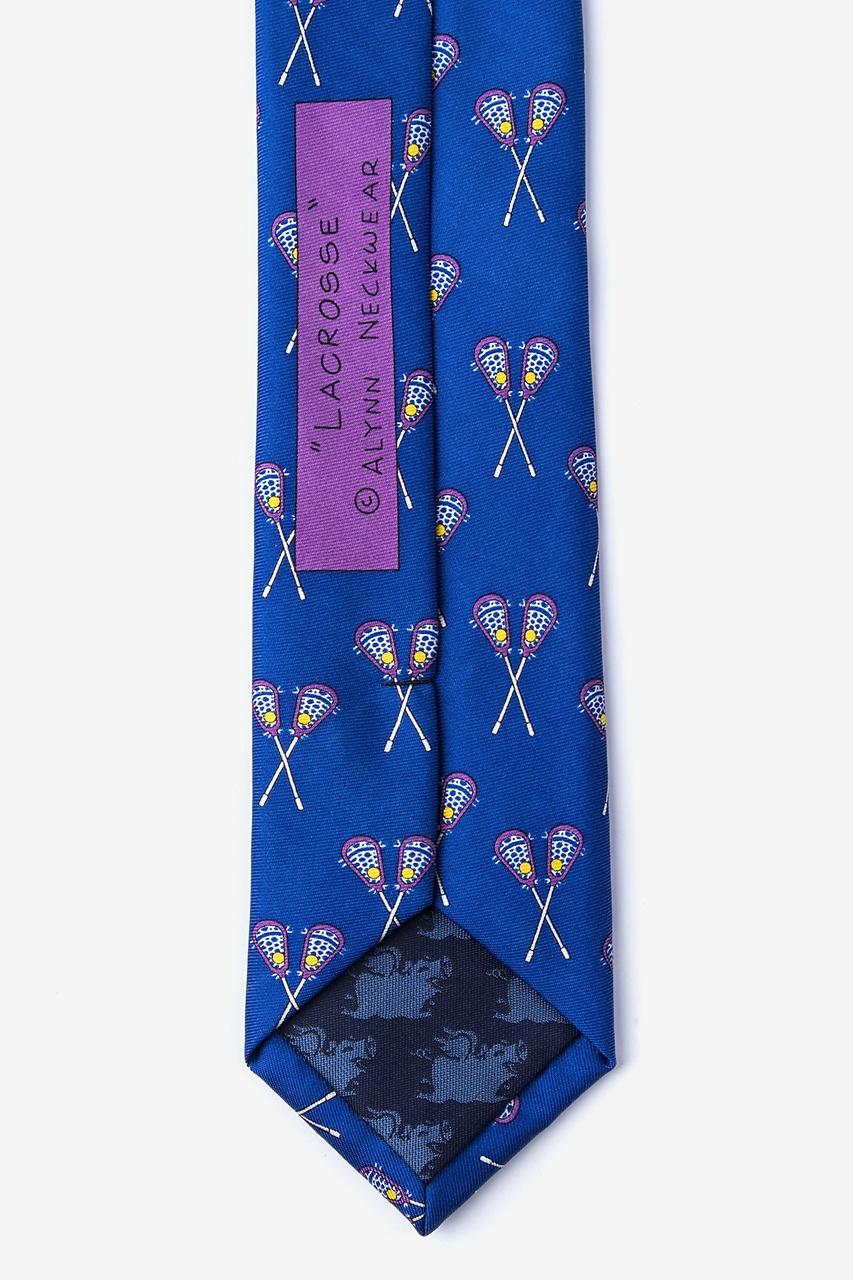 Alynn Lacrosse Blue 100% Silk Skinny Tie