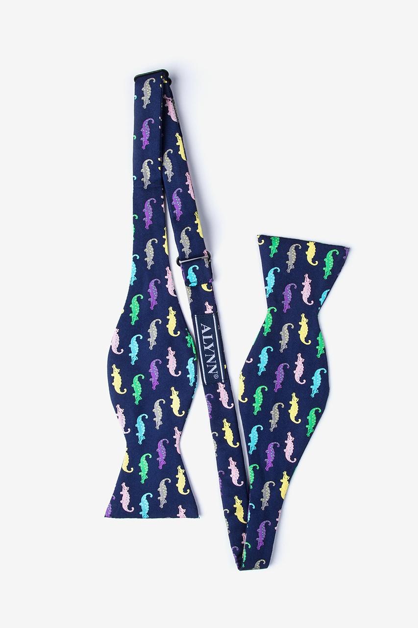 Alynn Later Gator Navy Blue Self-Tie Bow Tie