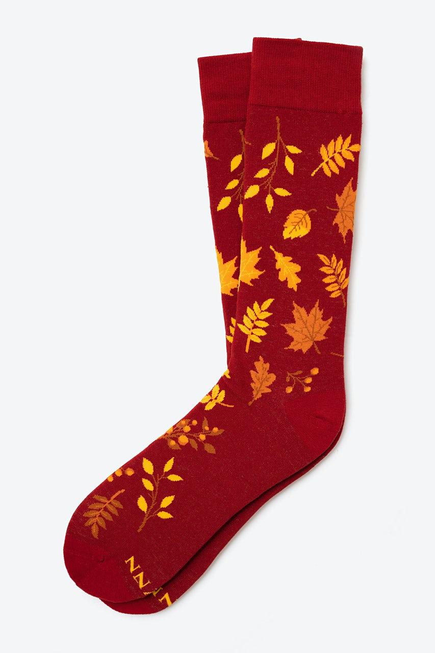 alynn Leaf Me Alone red Sock