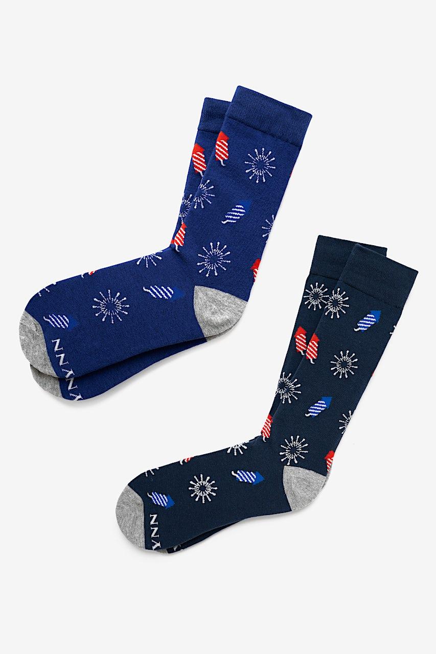 alynn Let's Celebrate Navy Blue His & Hers Socks