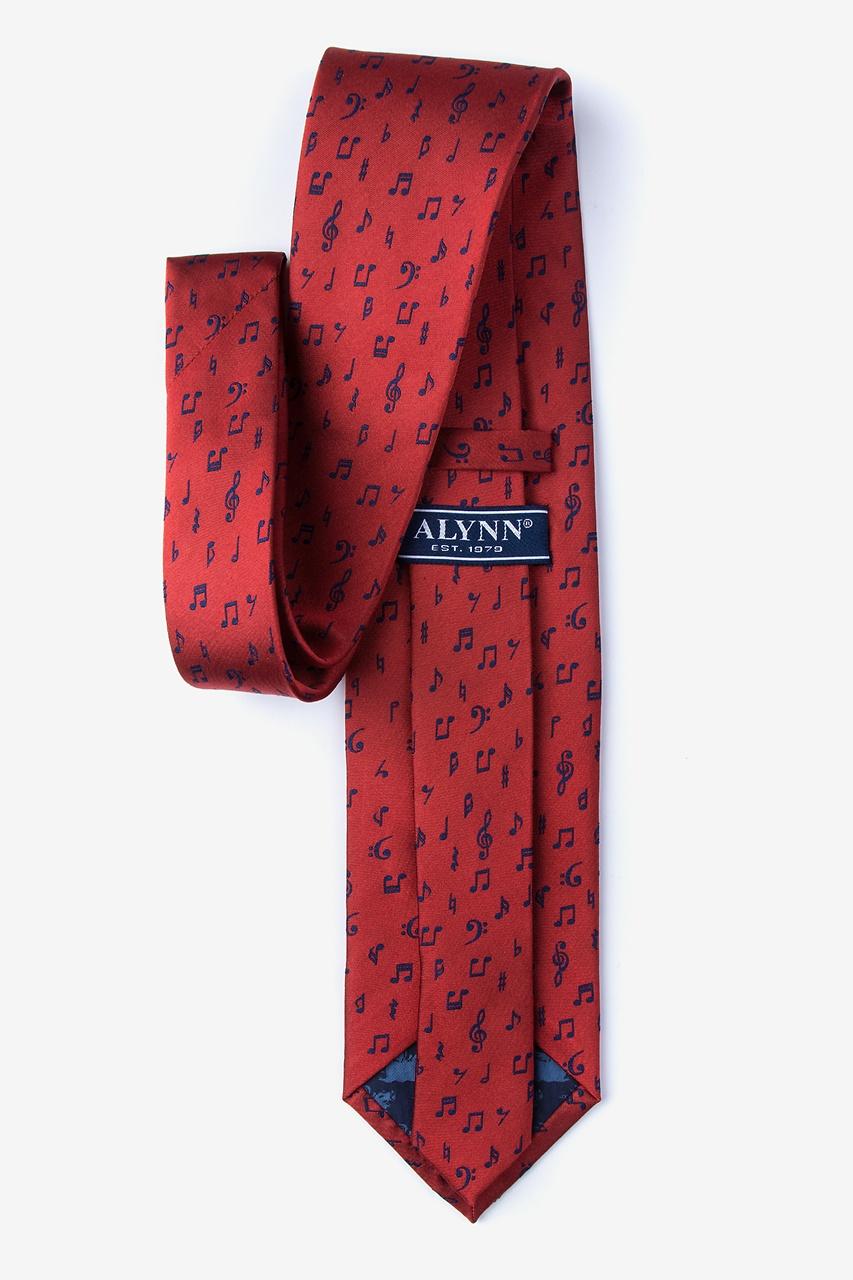 Alynn Let's Compare Notes Red 100% Silk Tie