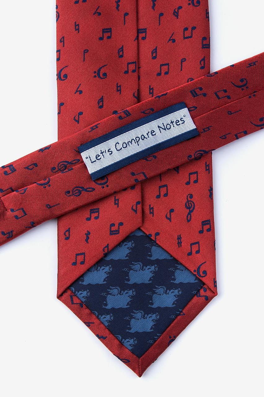 Alynn Let's Compare Notes Red 100% Silk Tie