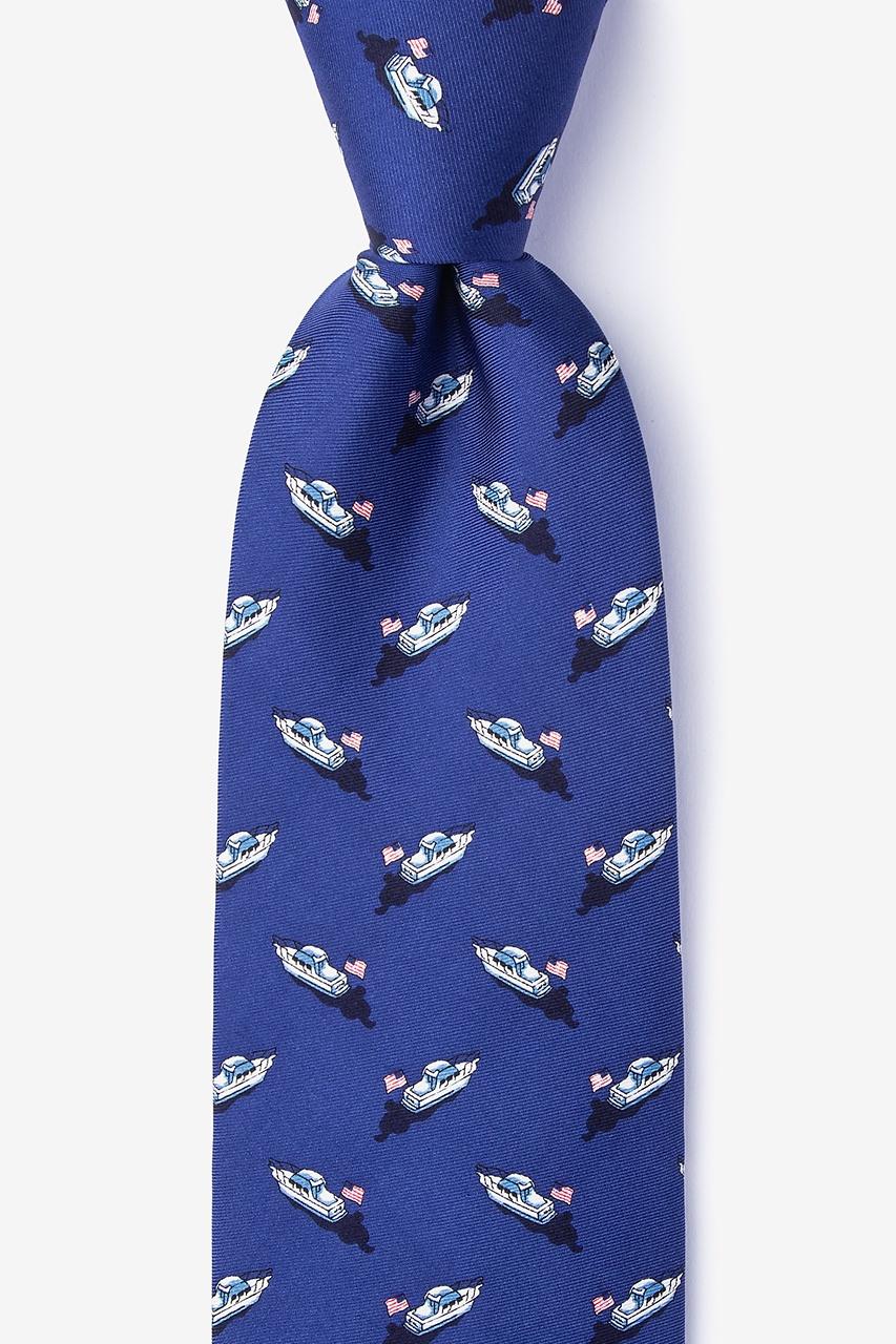 alynn Let Sea-dom Ring Navy Blue 100% silk Tie