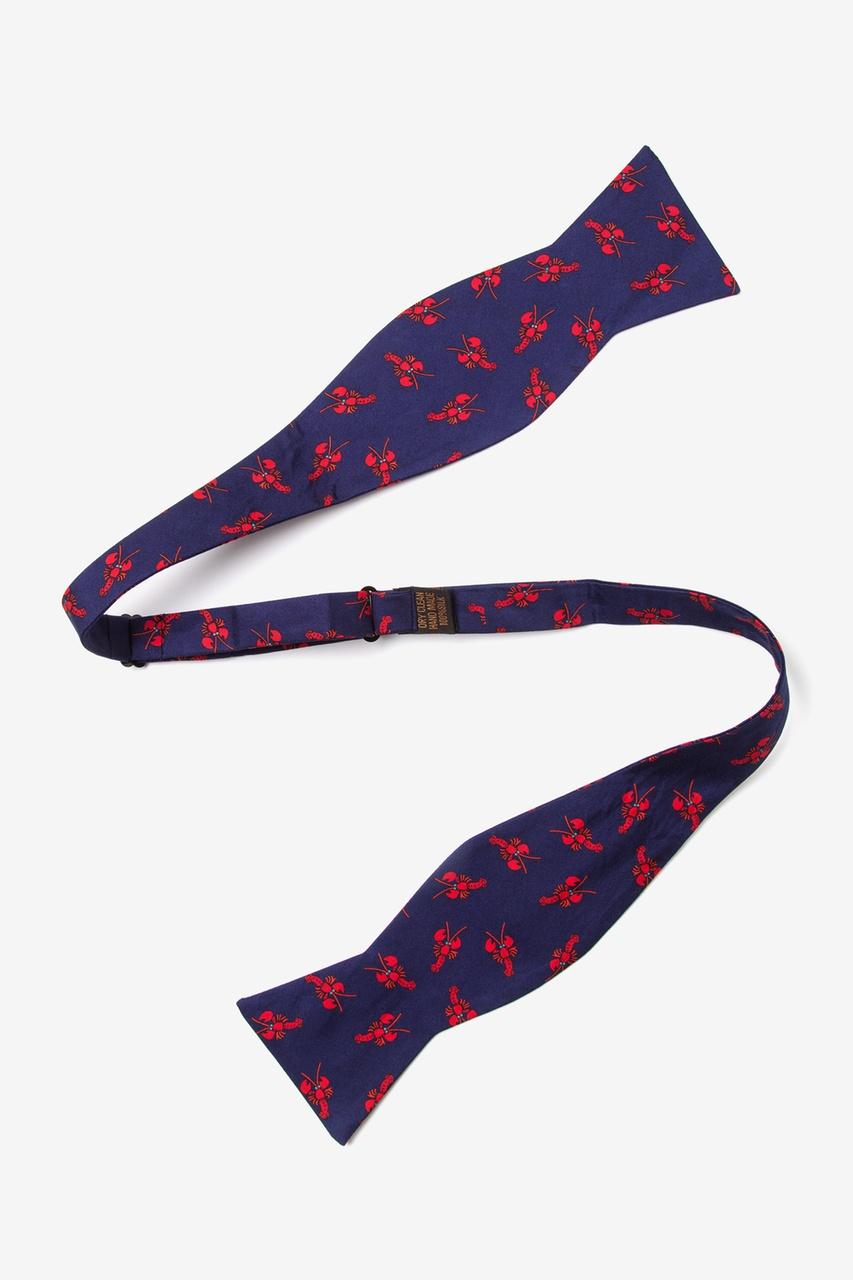 Alynn Lobsters Navy Blue Self-Tie Bow Tie