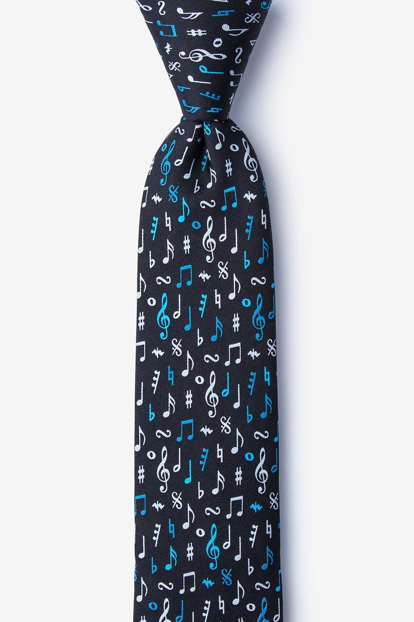 alynn Lookin' Sharp black 100% silk Skinny Tie