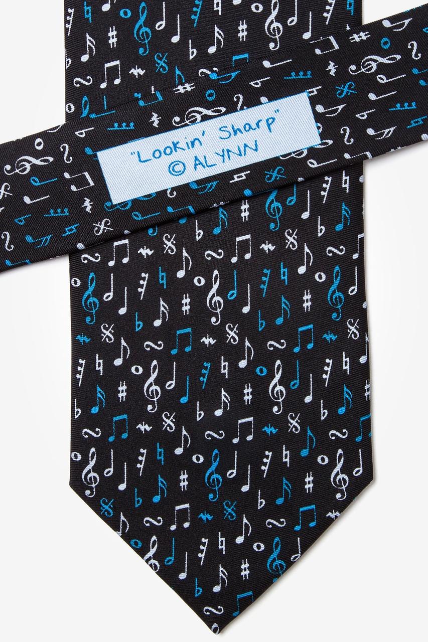 Alynn Lookin' Sharp Black 100% Silk Tie