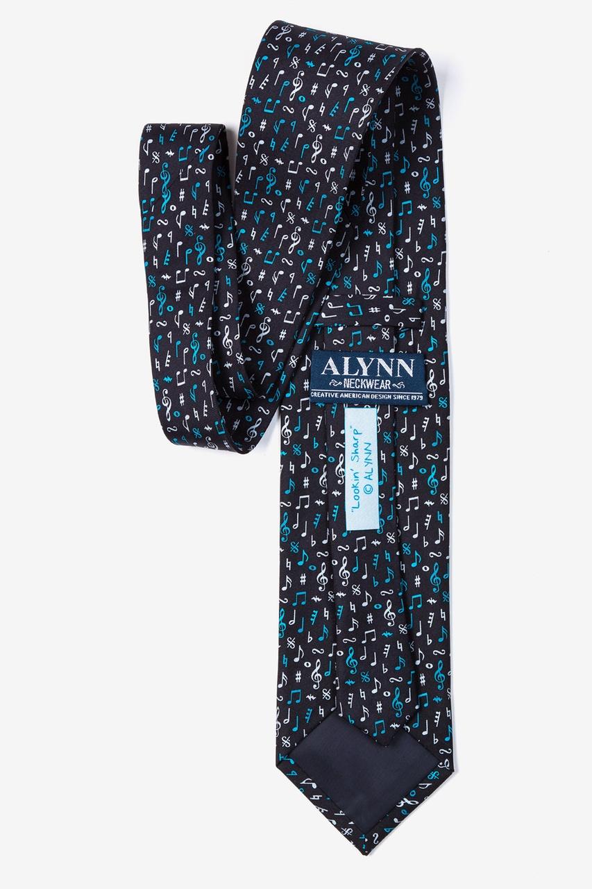 Alynn Lookin' Sharp Black 100% Silk Tie