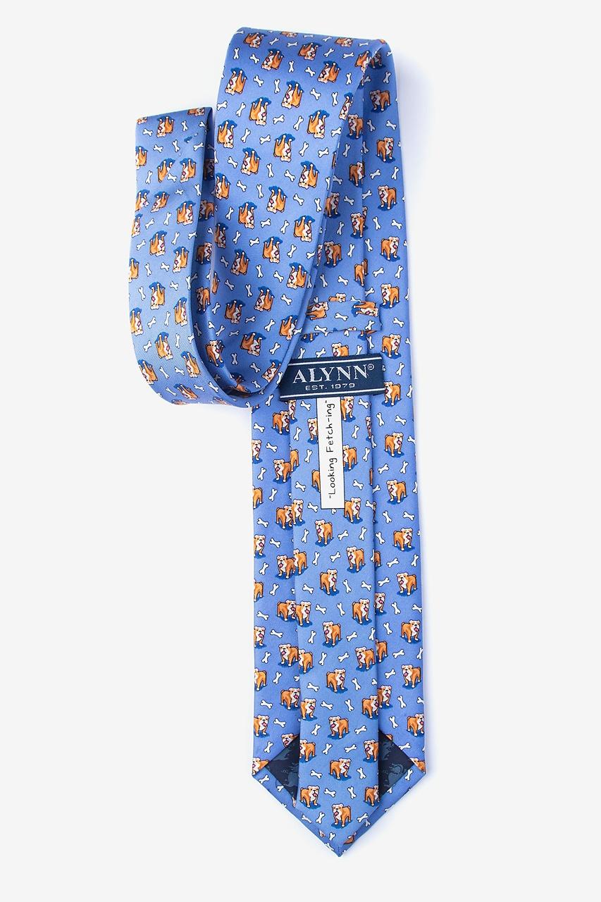 Alynn Looking Fetch-ing Blue 100% Silk Tie