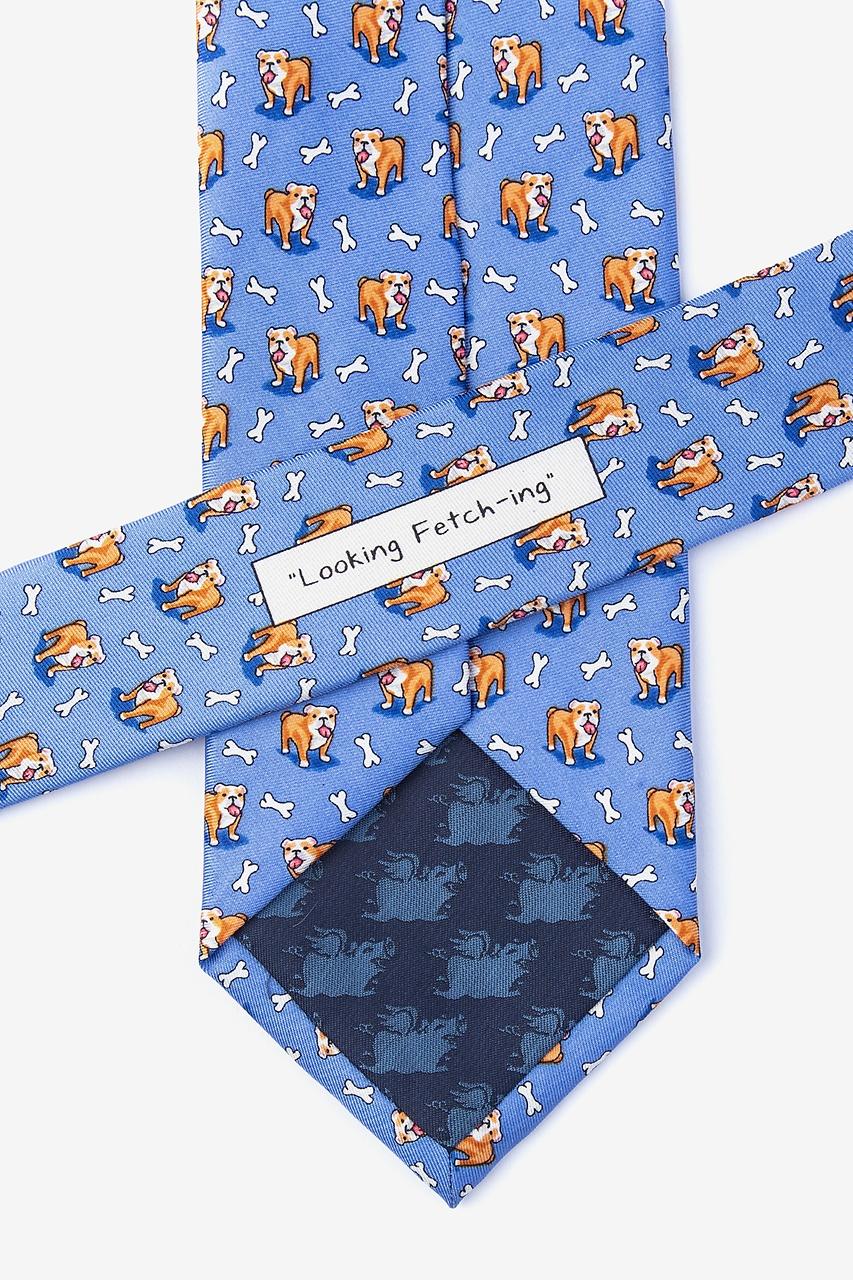 Alynn Looking Fetch-ing Blue 100% Silk Tie