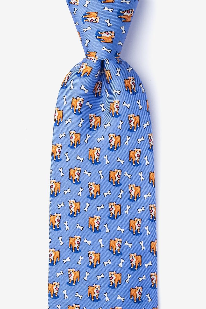 alynn Looking Fetch-ing blue 100% silk Tie