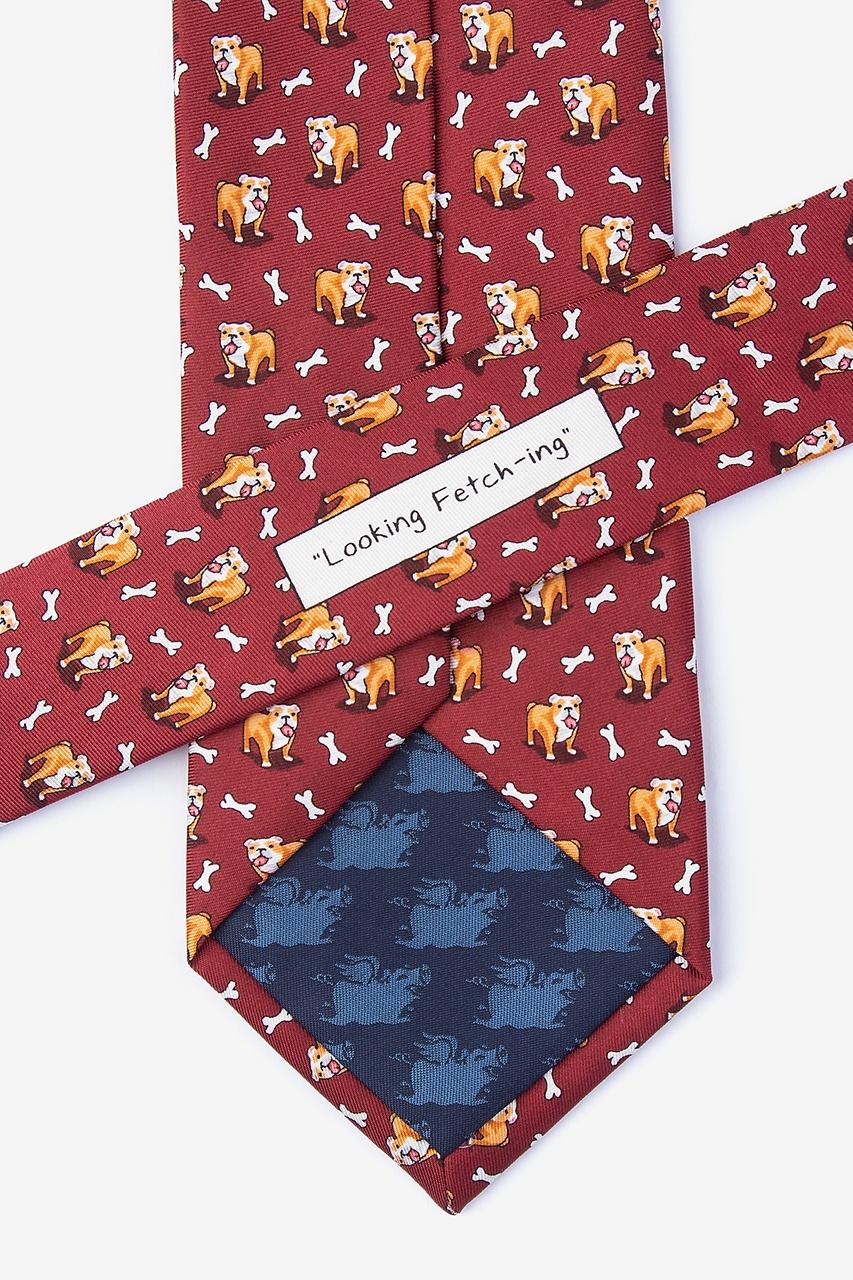 Alynn Looking Fetch-ing Maroon 100% Silk Tie