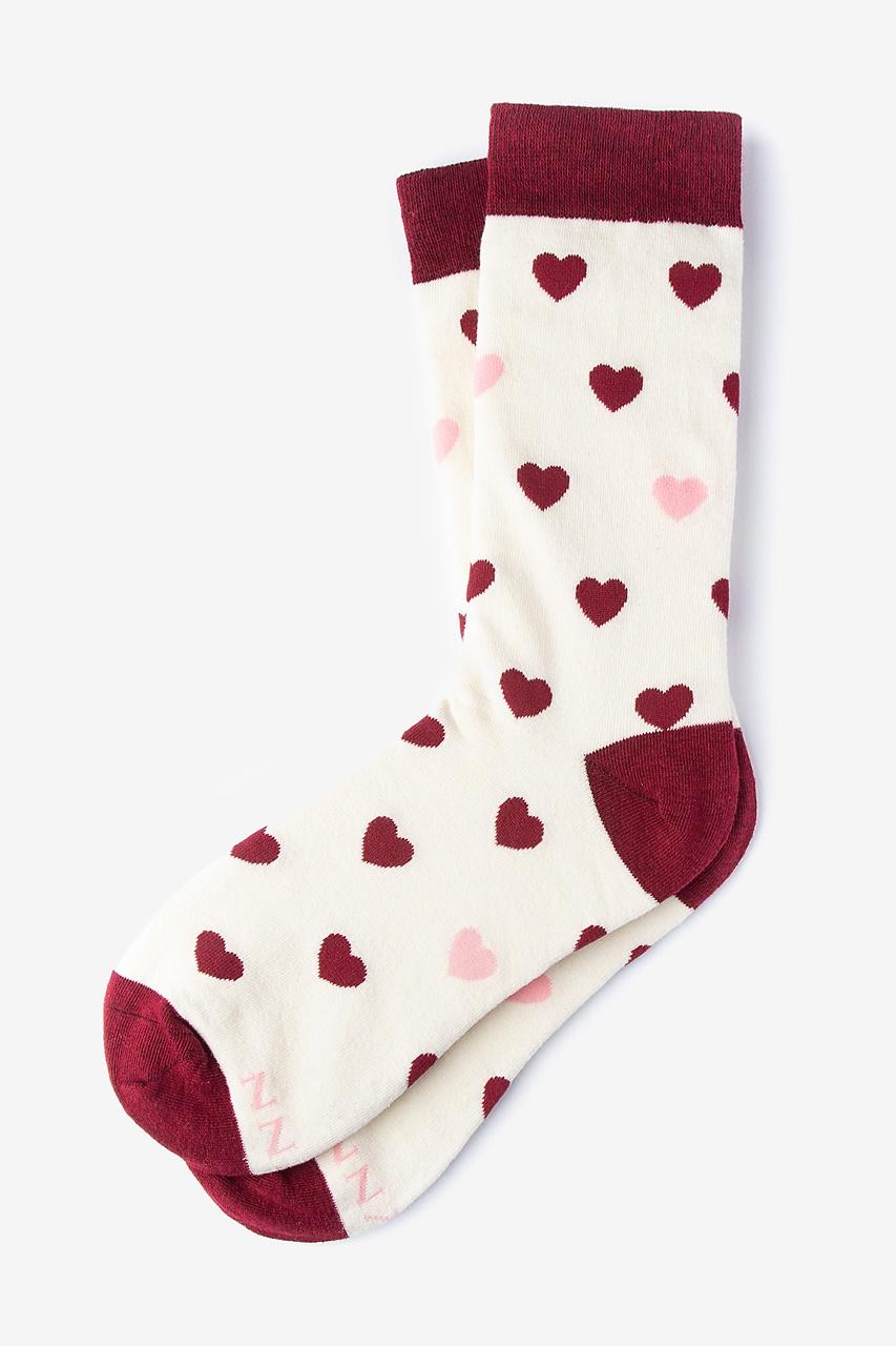alynn Love Hearts cream Women's Sock