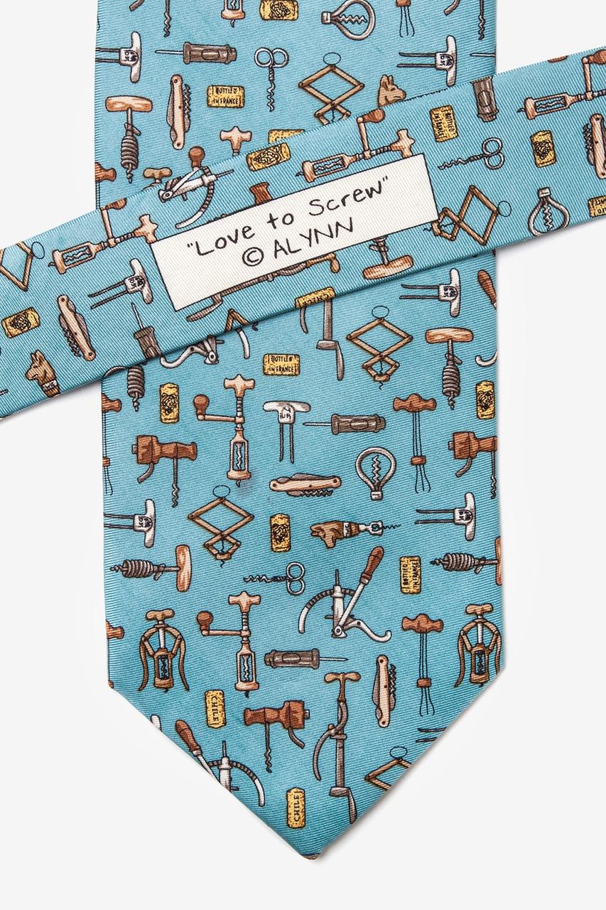 Alynn Love To Screw Light Blue 100% Silk Tie