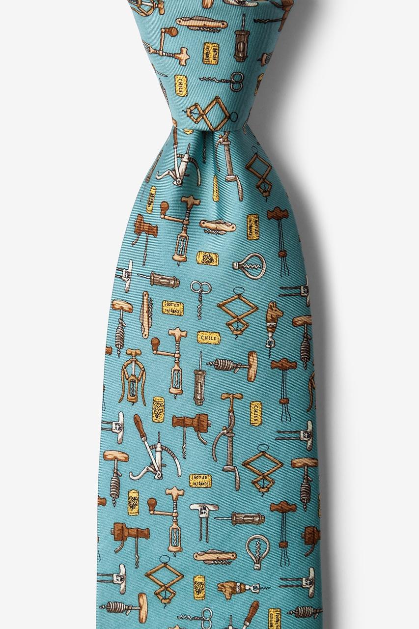 alynn Love to Screw light blue 100% silk Tie