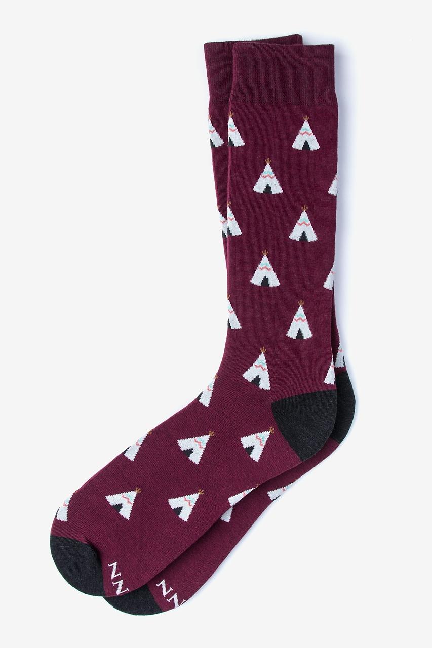 alynn Love Your Tribe maroon Sock