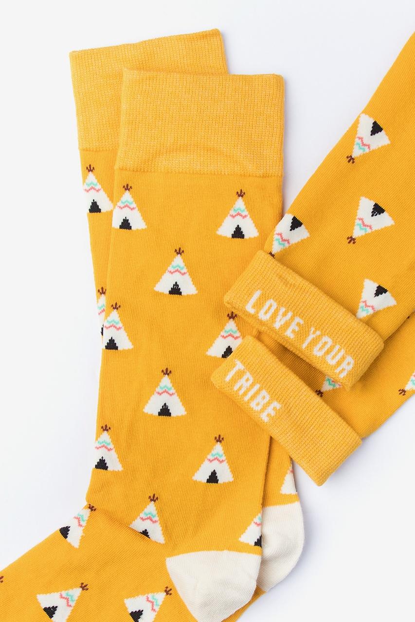 Alynn Love Your Tribe Yellow Sock