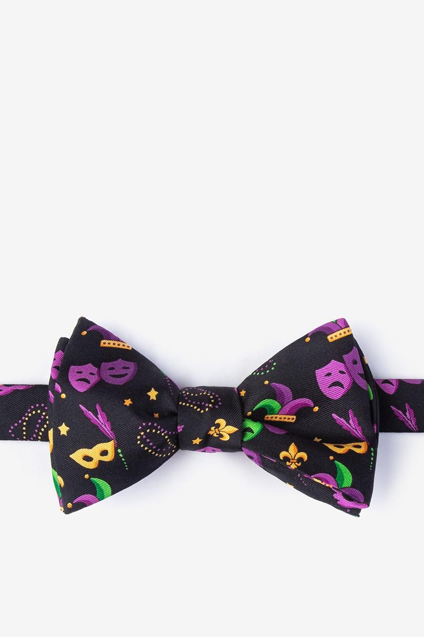 alynn Mardi Gras Masquerade black Self-Tie Bow Tie