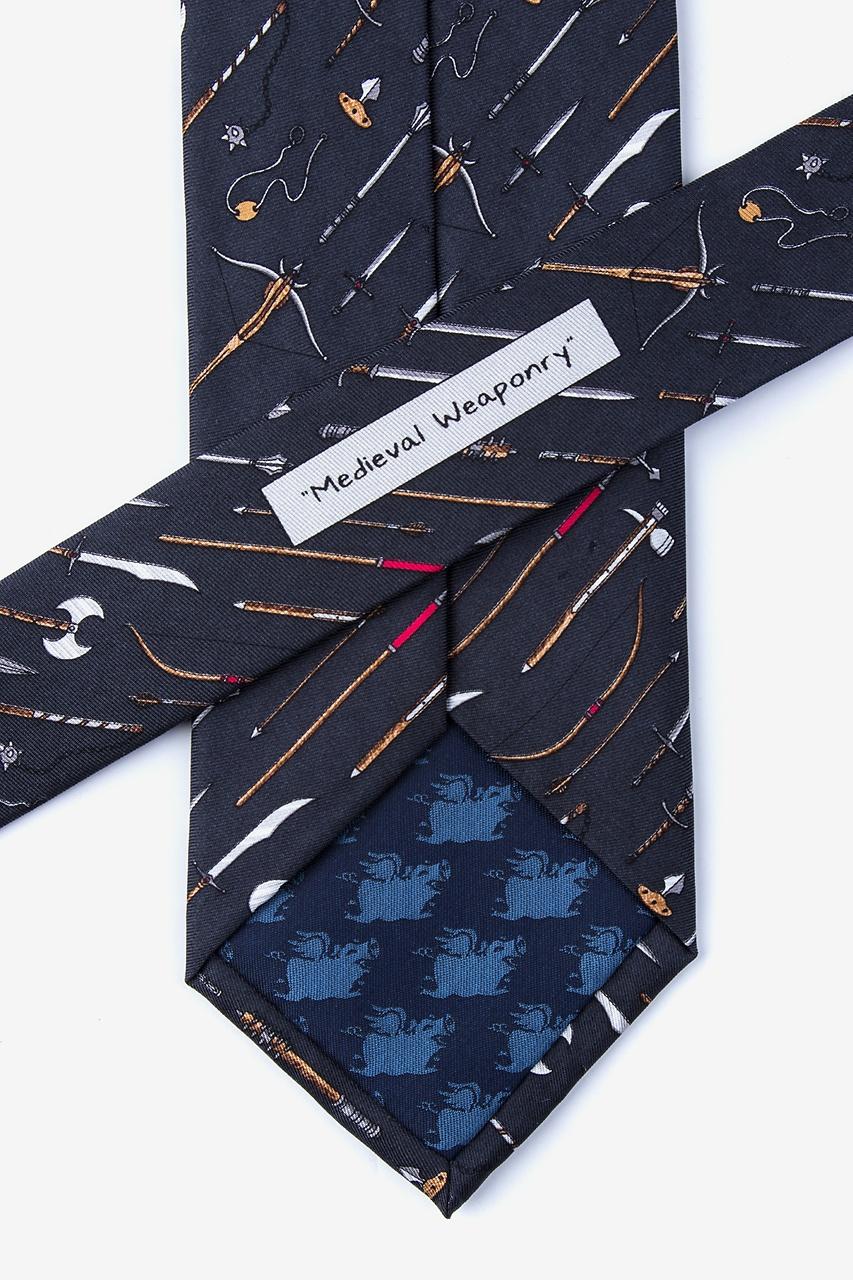 Alynn Medieval Weaponry Black 100% Silk Tie