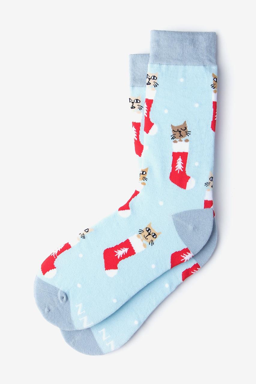 alynn Meowy Christmas blue Women's Sock