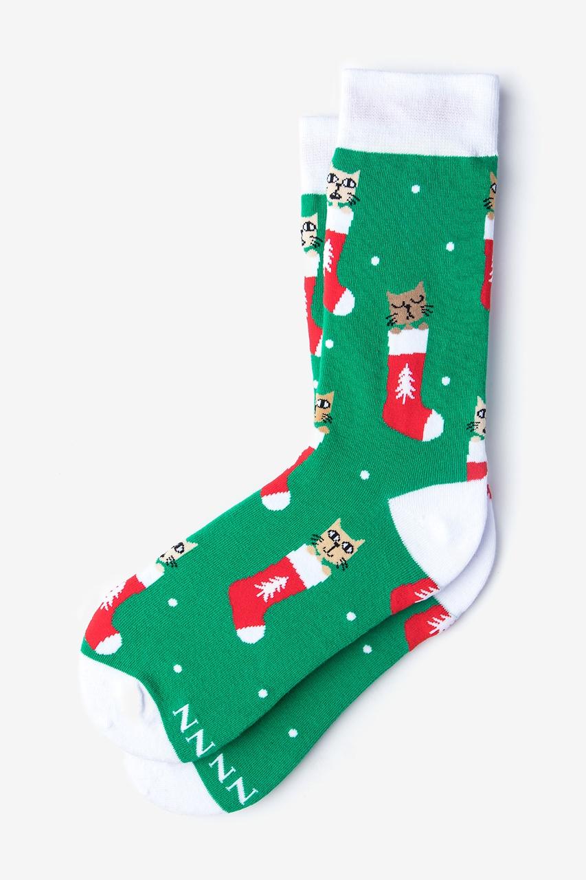 alynn Meowy Christmas green Women's Sock