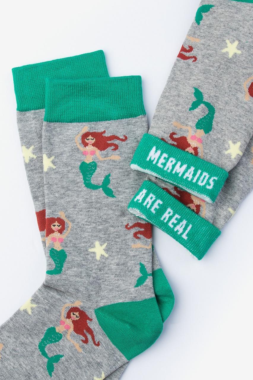 Alynn Mermaids Are Real Gray Women's Sock