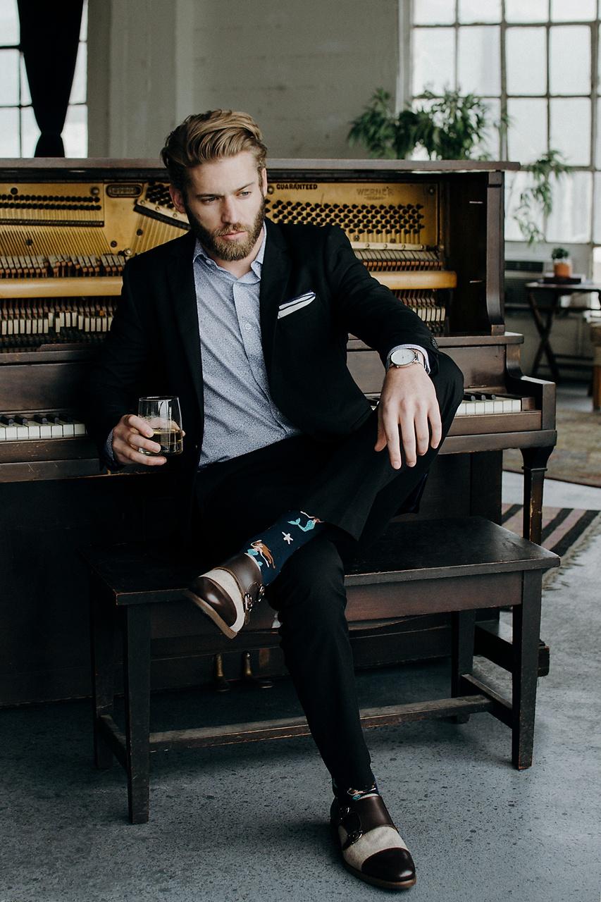 Alynn Mermaids Are Real Navy Blue Sock