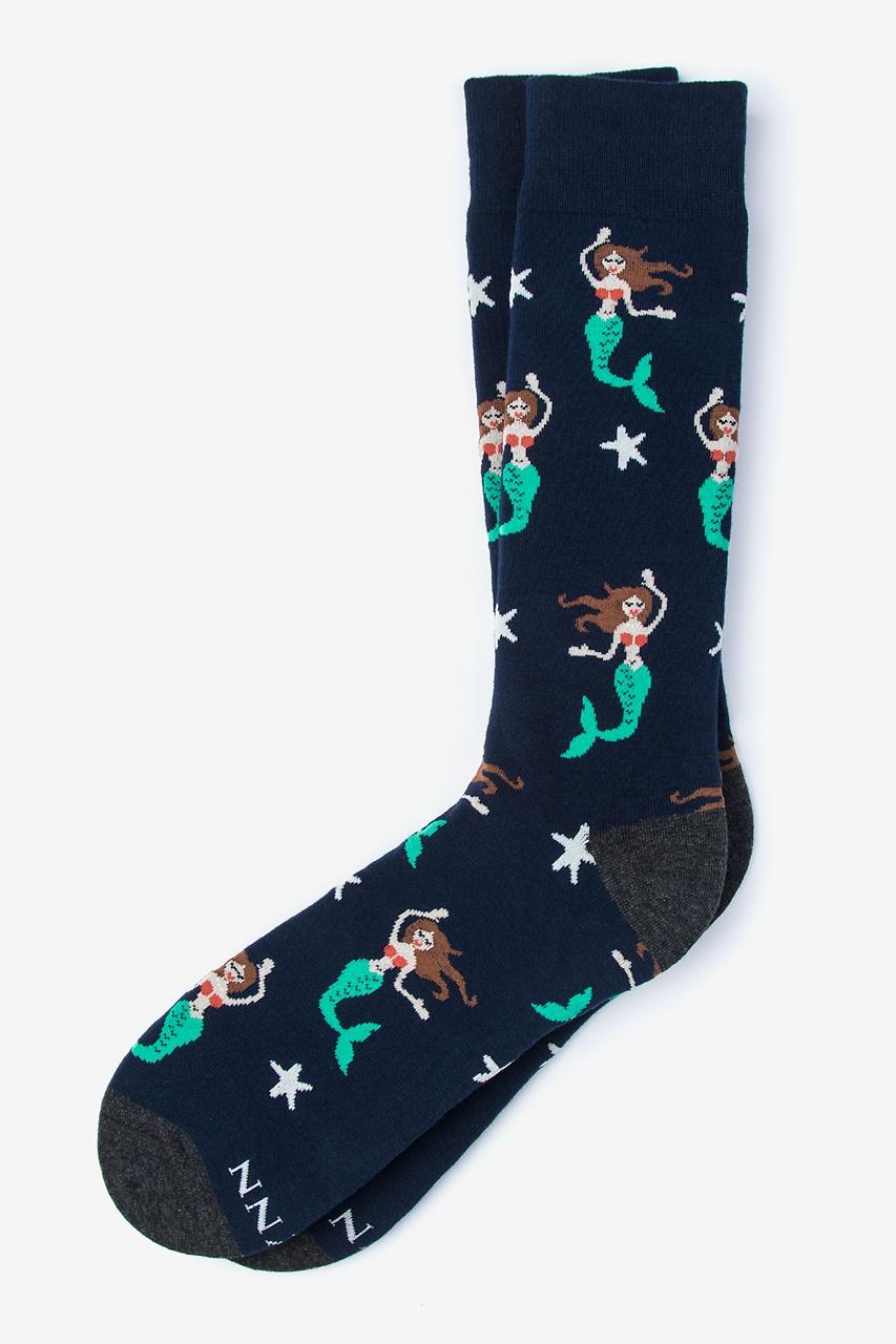 alynn Mermaids are Real Navy Blue Sock