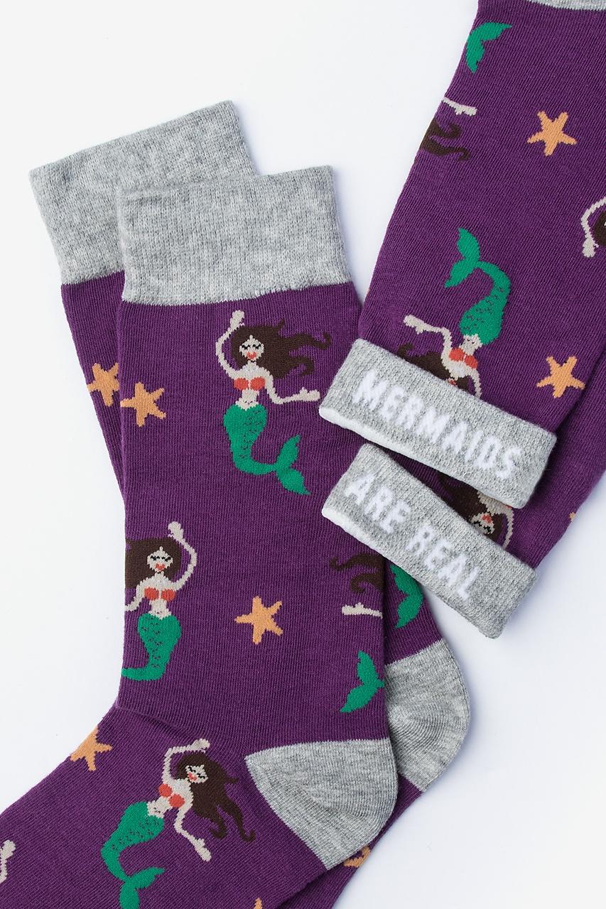 Alynn Mermaids Are Real Purple Women's Sock